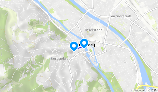 Kartenausschnitt Das Alte Rathaus Bamberg